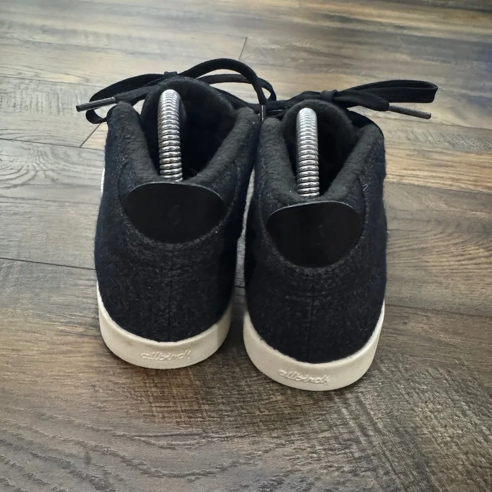 Allbirds Wool Piper Gray Black Charcoal Merino Wool Mid Top Sneakers Womens 8‎